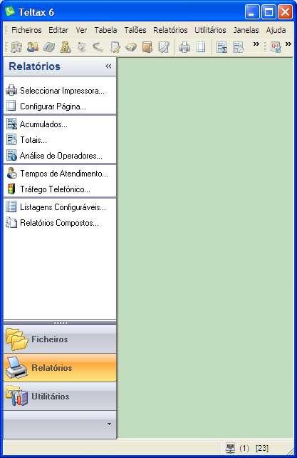 Relatórios Uma poderosa ferramenta para extracção de informação no Teltax6. Os relatórios podem ser visualizados no ecrã ou impressos em papel.