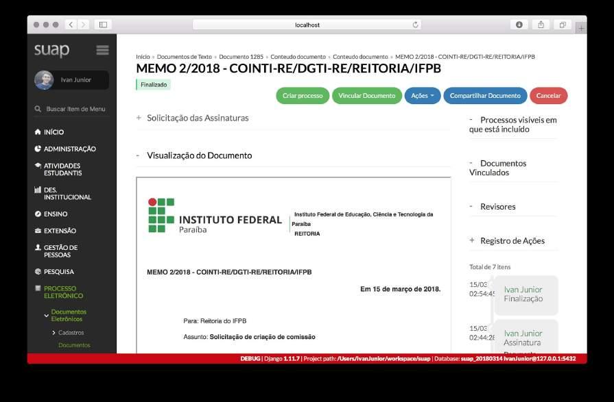 Como dar permissão de acesso aos documentos? Para compartilhar um documento específico, você deve acessar o documento na tela de listagem, clicando no ícone de lupa.