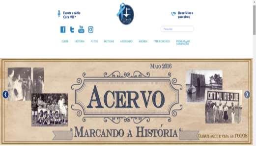 Acervo Realizado O site e o