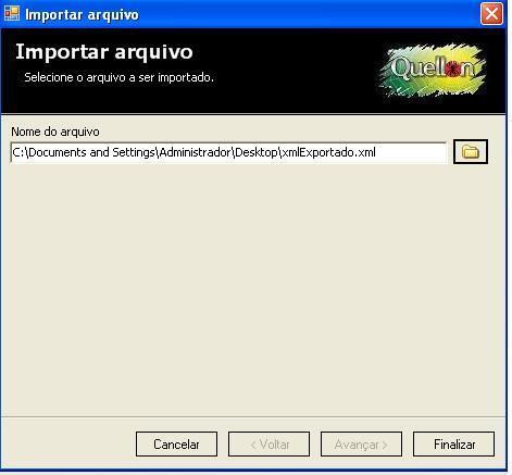 42 Como próximo passo, é preciso selecionar o caminho do arquivo que deverá ser importado pela ferramenta, conforme Figura 28.