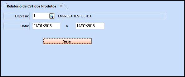 Como funciona: O relatório de CST Produto foi desenvolvido com o objetivo de apresentar os