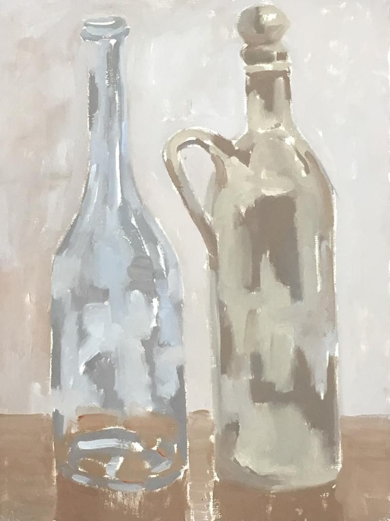 As duas garrafas, 2014, óleo