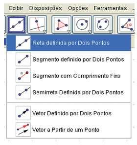 5. Meça o ângulo de inclinação da reta definida pelos pontos A e B.