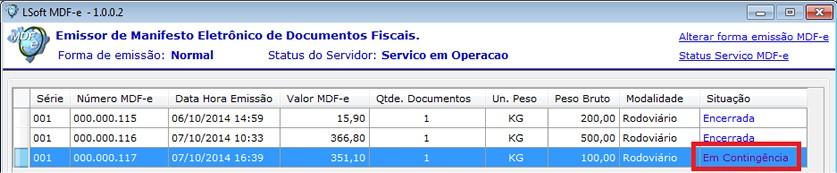 Selecionado a forma de emissão, clique no botão Transmitir para iniciar a transmissão.