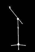 Pedestal girafa para ate dois microfones Altura minima: 0,70 metros Altura maxima: 1.