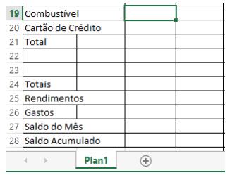 Digite os dados da coluna A,