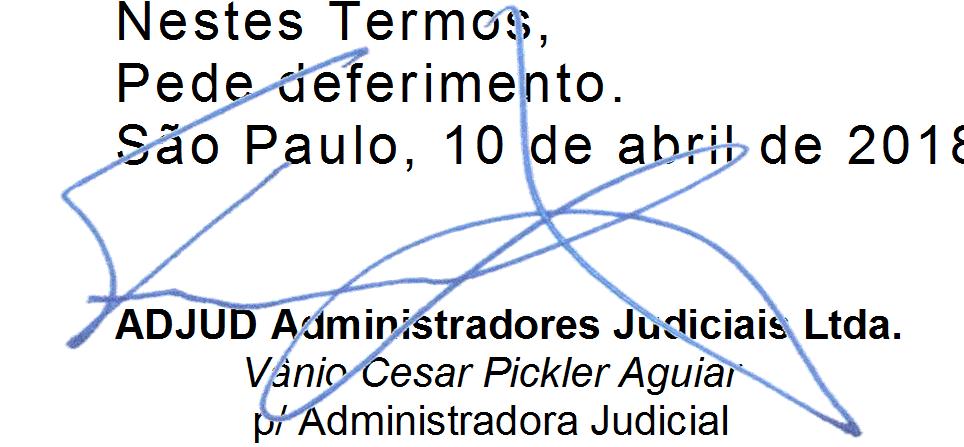 , administradora judicial da Massa Falida do Banco Santos S.A., vem respeitosamente, à presença de V. Exa., cumprir determinação contida no artigo 22, III, p, da Lei nº 11.