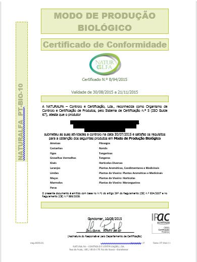 CONTROLO E CERTIFICAÇÃO Provas