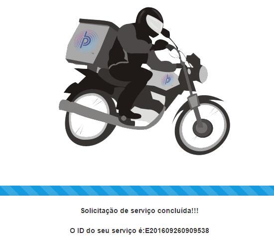 2º opção: Solicitação de Motoboy Importante Informar em protocolo a parte o número da Solicitação e as