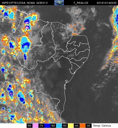 do continente, os quais favoreceram a formação de áreas de instabilidade atmosférica, como pode ser vista no exemplo da Figura 2.