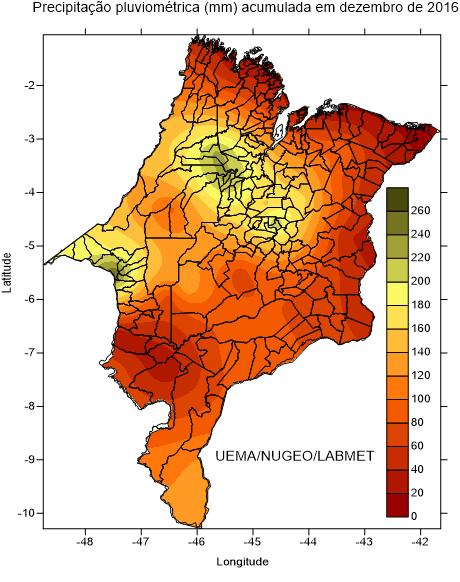 Figura 4 - Distribuição das chuvas em