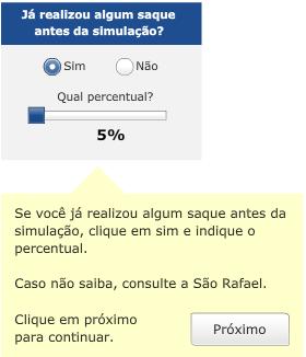 O simulador não considera os centavos, então digite apenas valores inteiros, sem pontos ou vírgulas. Para preencher, dê um clique duplo sobre a lacuna a ser preenchida, habilitando o cursor.