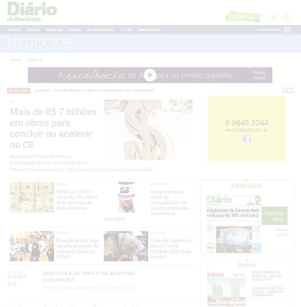 FORMATOS Editorias Diário do Nordeste Online