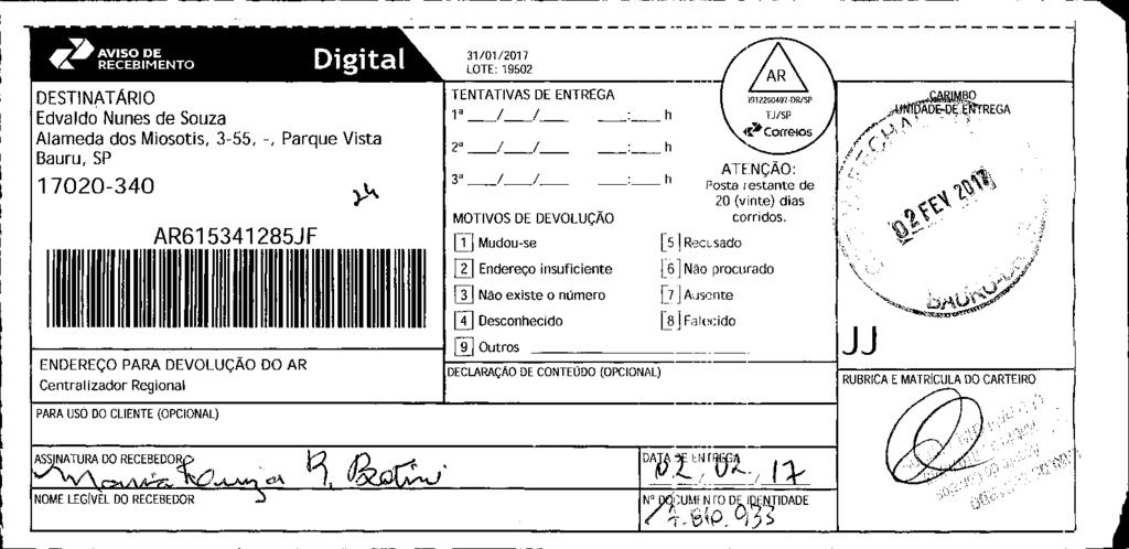 fls. 51 Este documento é cópia do original, assinado digitalmente por ALEXANDRE MACIEL SETTA, liberado nos autos em 07/02/2017 às 07:03.