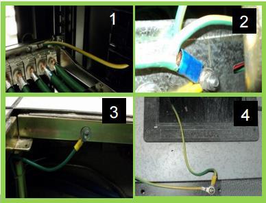 Vincular ao aterramento: 1 - Patch Panel blindado.