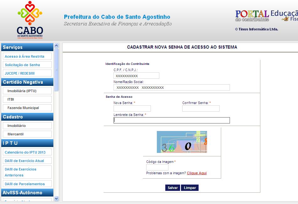 Neste momento, a Prefeitura enviará um e-mail para o endereço eletrônico informado no cadastro da pessoa jurídica quando se tratar da senha do CNPJ, ou para o endereço eletrônico informado no