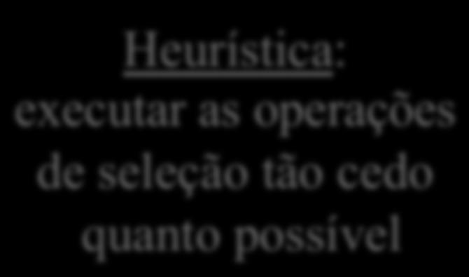 Conversão da Árvore de Consulta π E.último_nome árvore de consulta 3 σ P.nro_projeto=T.nro_projeto σ E.nro_empregado=T.