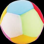 0 a 2 Ref.: 1382 Bola Tecido com Guizo Com Guizo Fofinha, colorida e macia, ideal para bebês e crianças pequenas.