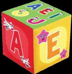 : 1399 Cubo Grande Vogais Aprenda as vogais com este cubo macio e fofinho. Acompanha guizo interno.