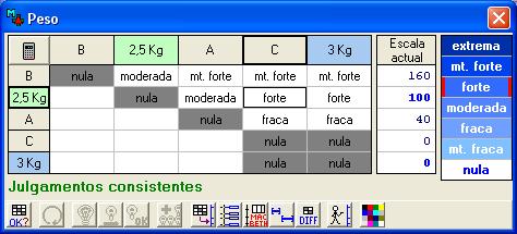 15.4. Construção da escala MACBETH 15.4.1. Depois de preenchida a matriz carregue no botão construir uma escala (macbeth) para que o M-MACBETH construa uma