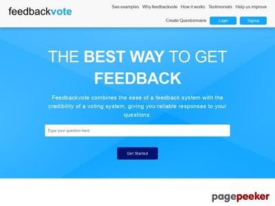 Avaliação do site feedbackvote.