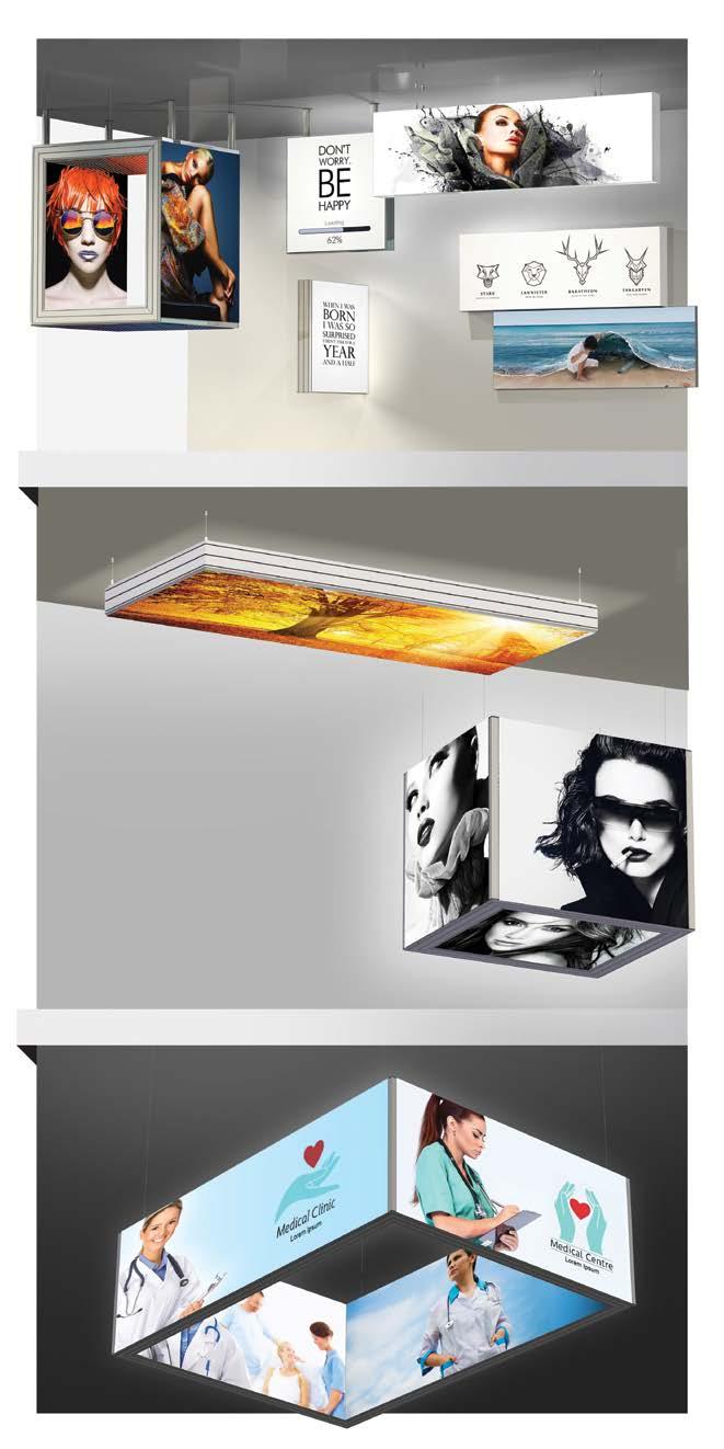 CAIXAS CAIXAS SUSPENSAS - Caixas de Luz - Suspensas ou fixas à parede?... Para decoração criando ambientes... numa exposição.