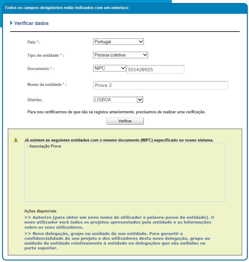 presente Concurso apenas entidades privadas sem fins lucrativos, em Portugal, logo deverá selecionar a opção Pessoa coletiva. 2.