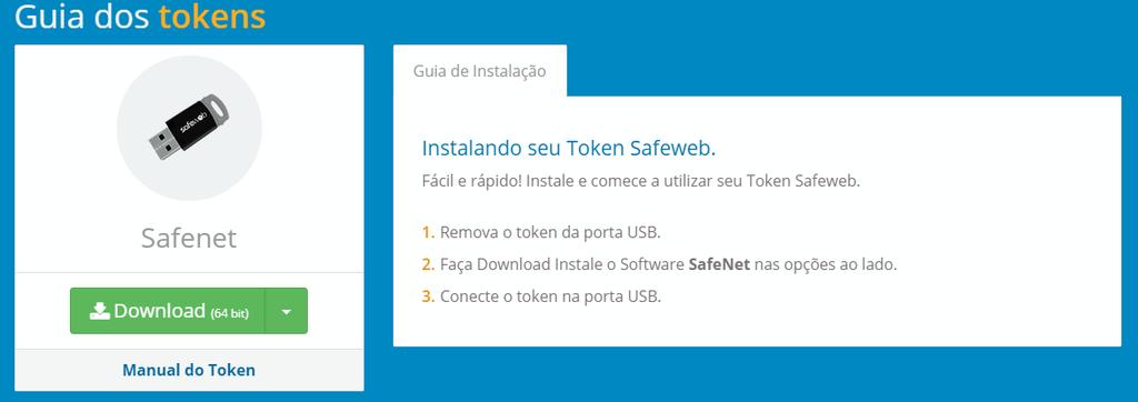 download do software Safenet; Por