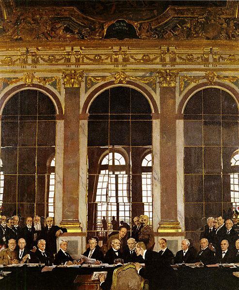 Vitória da proposta de Lloyd George e Clemenceau para o novo ordenamento da Europa garantia da situação hegemônica de França e Grã-Bretanha - Isolamento e esmagamento da Alemanha - Criação de