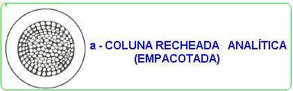 CG COLUNA FE a) Tubos densamente empacotados com fase estacionária de material uniforme, finamente