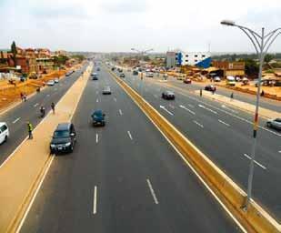 Com perfil transversal simples e uma via em cada sentido, a obra tem uma extensão total de 75 km, e inclui a construção de um tramo final à entrada de Techiman, com perfil transversal duplo, duas