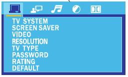 1) SYSTEM SETUP: Confira abaixo as opções do menu SYSTEM SETUP para configurar o seu DVD.