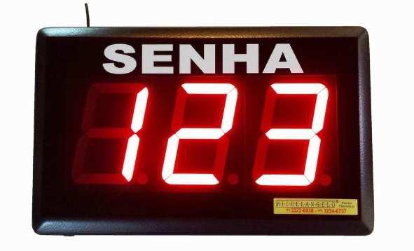 PAINEL SENHA 5/10 CM (2 BANDAS COM VÍNCULO) MANUAL DE OPERAÇÕES DESCRIÇÃO Painel de senha sequencial, com chamada de senhas entre 001 a 999.
