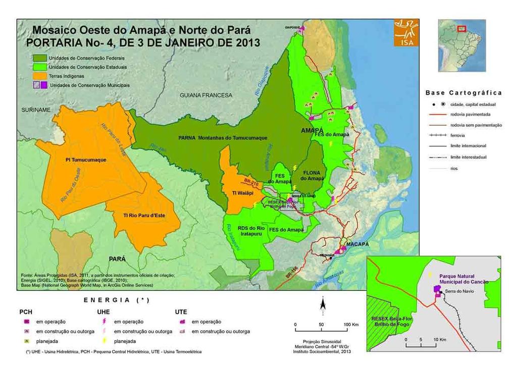 28 Considerando o foco desse estudo para a Floresta Estadual do Amapá (FLOTA/AP) percebe-se que dentro da conjuntura de áreas protegidas do Estado, ela é uma das mais recentes em sua criação, porém,