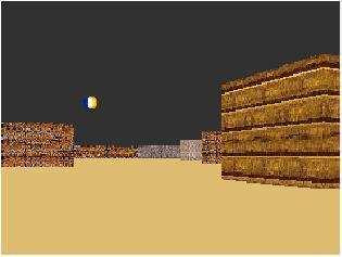 Técnicas de Navegação 3D Usando o Cubo de Distâncias 30 2.3(a): 2.3(b): Figura 2.3: Mapa de campo de forças: em (a), o ambiente virtual de um labirinto.