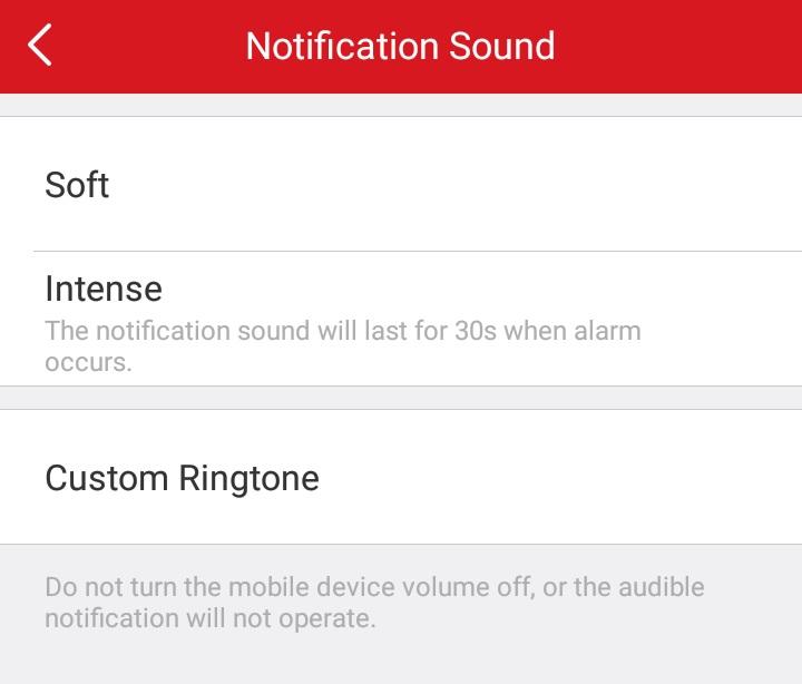 Ativar/desativar notificação por mensagem push Depois de ativar a função de notificações push, receberá a notificação de alarme quando o alarme for acionado.