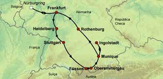 Alemanha e seus Carros 1 Dia Frankfurt - rio Reno - Nürburgring - Frankfurt Este tour tem início ao longo do famoso rio Reno.
