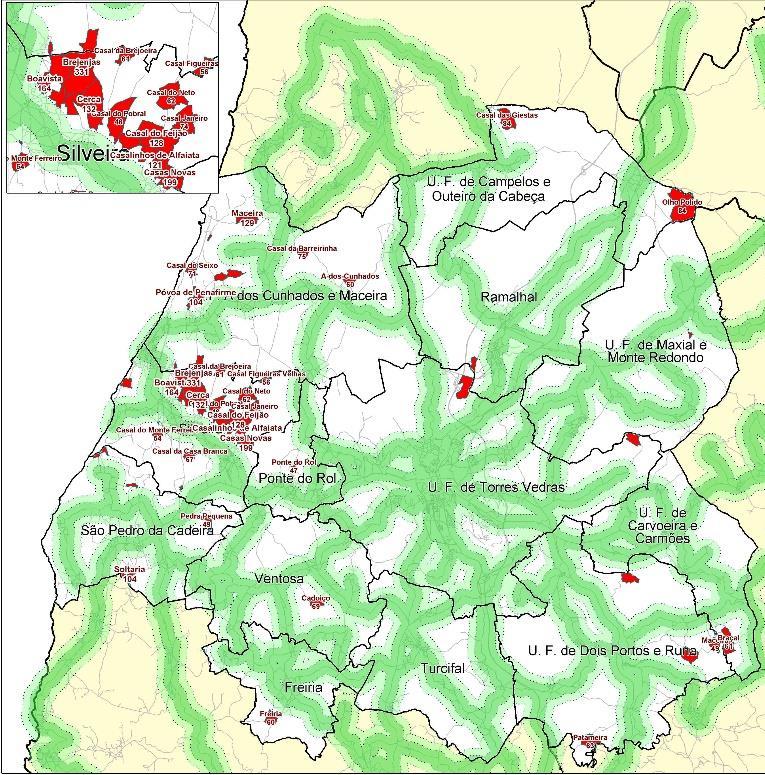 Lugar * Lugar * Brejenjas 331 Cadoiço 69 Casas Novas 199 Casal da Casa Branca 67 Maceira 178 Patameira 63 Boavista 164 Casal do Neto 62 Cerca 132 Braçal 61 Casal do Feijão 128 Casal da Brejoeira 61