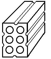 artificiais: Tijolo cerâmico furado (tijolo