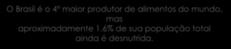 2. SUSTENTABILIDADE O Brasil é o 4º maior produtor de