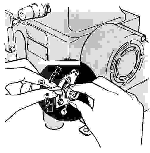 8. Testando a máquina (a. Pressão do pé calcador) Solte a porca de ajuste.