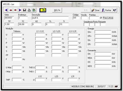 f) Para realizar a configuração dos parâmetros TP, TC, TL e TI, basta clicar com o botão direito sobre o medidor na lista de instrumentos cadastrados e selecionar a opção Alterar.