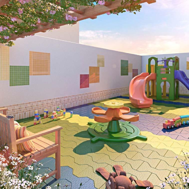 playground espaço feito com todo o carinho para a criançada brincar e ser feliz. Imagens meramente ilustrativas.