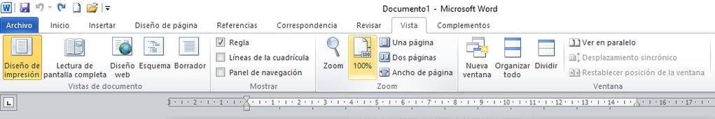 Esquema Borrador Pestana Vista O máis frecuente, deseño de impresión, amosa como queda o documento ao imprimilo.