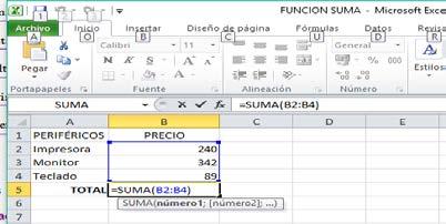 Actividades resoltas Calcule o total da compra, utilizando unha folla de Excel, dos seguintes
