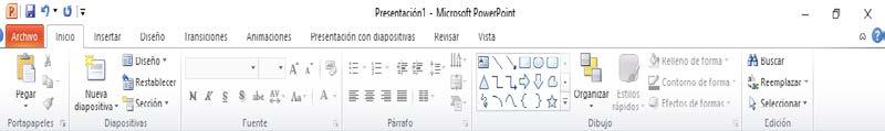 Estrutura da ventá Na súa estrutura, esta ventá é similar a todas as de Office, como xa vimos na de Word. Barra de título: parte superior da ventá.