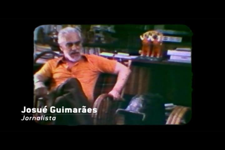 Figura 05 - Josué Guimarães Fonte: Cena do Documentário Sobre Viver Guerreiro (1997) utilizada no Xico Stockinger (2012).