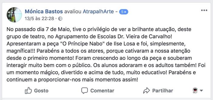 SOBRE A COMPANHIA A AtrapalhArte é uma companhia especializada em teatro pedagógico, baseando as peças em obras recomendadas pelo Plano Nacional de Leitura e integrantes das metas curriculares dos