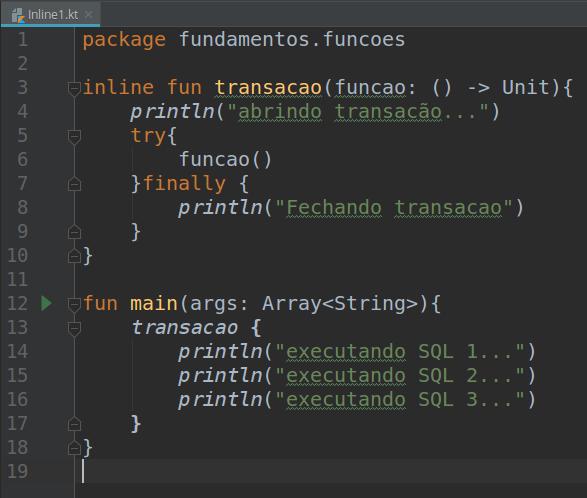 Inline Function No pacote