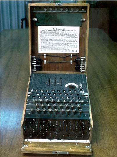 Rotor Machines Máquinas usadas para cifrar e decifrar mensagens Antes dos computadores modernos, eram muito usados Na Segunda Guerra Mundial:» Enigma (Alemanha),» Hagelin (Aliados),» Purple (Japão)
